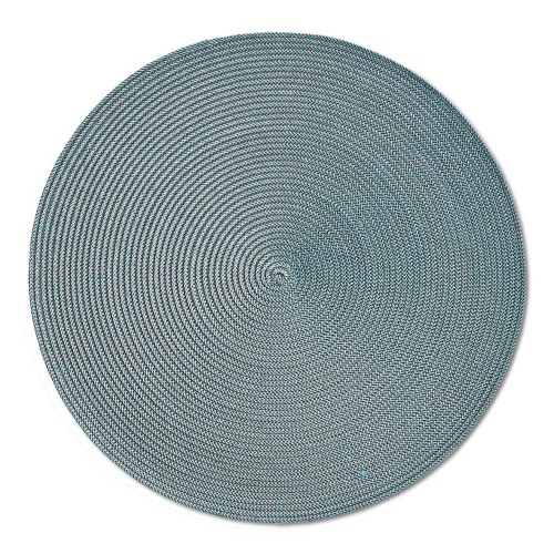 Platzset, PP, Ø38 cm. Farbe: mint. Der warme Mint-Ton überzeugt sowohl auf hellen als auch auf dunklen Oberflächen. Das Platzset mit einem