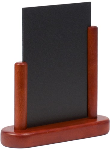 Tischtafeln , mahagonifarben aus schwarzem PVC Kunststoff, einzuschieben in Rahmen aus dreifach lackiertem Buchenholz,  auch als