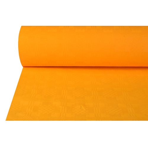 Papiertischtuch mit Damastprägung 50 m x 1 m orange von PAPSTAR
