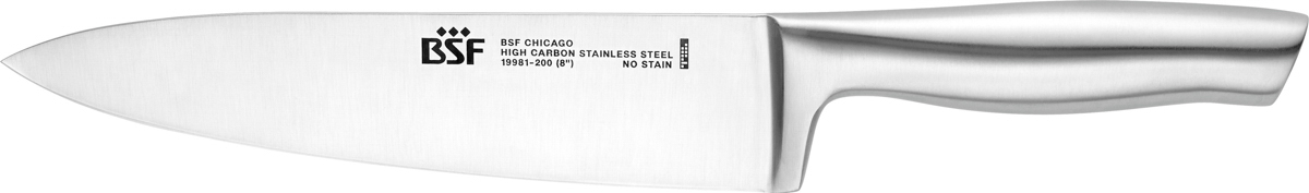 Kochmesser, 20 cm, Silber, Edelstahl, Serie: Chicago. Marke: BSF