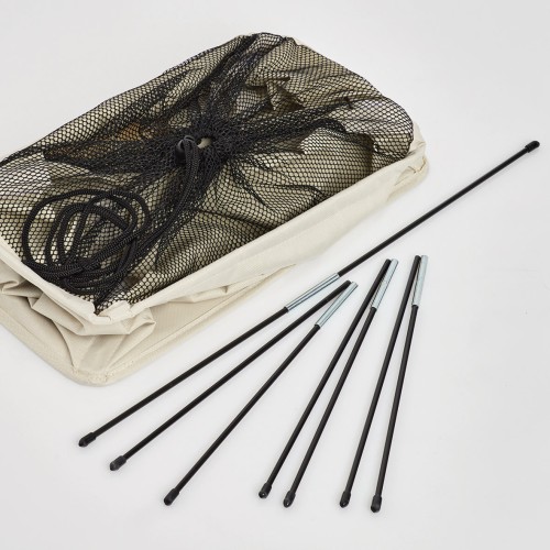 Wäschesammler "Wash me", Polyester, beige. Länge: 200 mm. Breite: 400 mm. Höhe: 560 mm