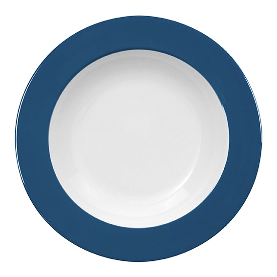 Teller tief 30 cm - Form: Table Selection - Dekor, 66279 ozeanblau - aus Porzellan. Hersteller:, Eschenbach. "Made in Germany".