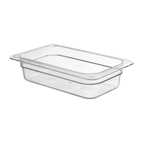 Cambro Polycarbonat GN 1/4 Behälter 65mm. Ermöglicht das Lagern, Transportieren und Servieren aus einem Behälter. GN