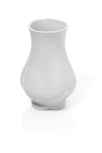 Vase. Porzellan. Durchmesser oben 6,5 cm.