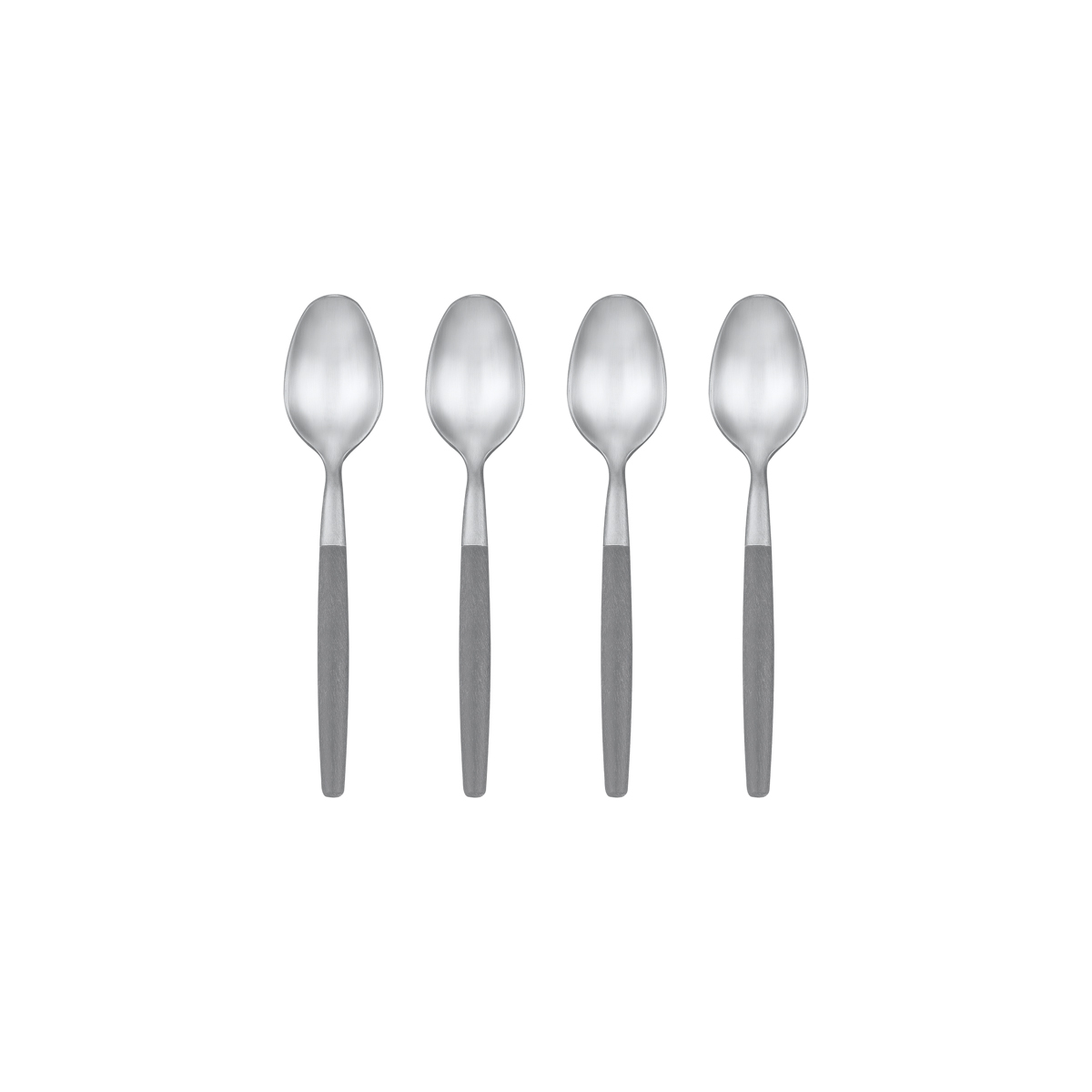 Set 4 Espressolöffel -MAXIME- Sharkskin. Material: Edelstahl matt, Kunststoff. Von Blomus.