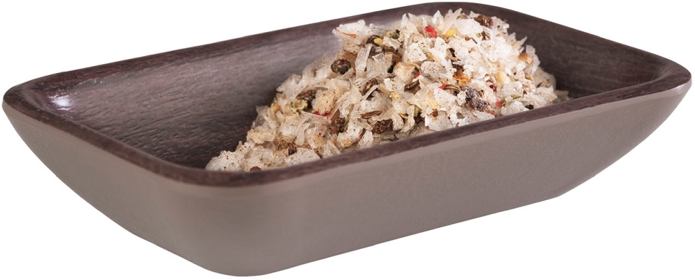 Schale -OAK- 11,5 x 7 cm, H: 2,5 cm Melamin, Eichenoptik 0,1 Liter spülmaschinengeeignet stapelbar nicht mikrowellengeeignet