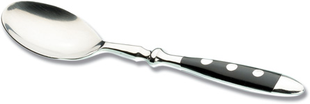 Löffel NOSTALGIE von ESMEYER, Edelstahl 18/0, schwere, geschmiedete Qualität, dreifach geniete- ter Griff aus Kunststoff, schwarz