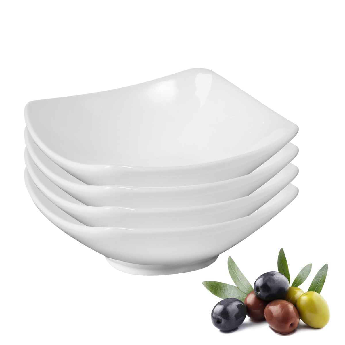 4 Keramikschälchen »Tapas + Friends«, quadratisch, 7,4 x 7,4 x 2,5 cm