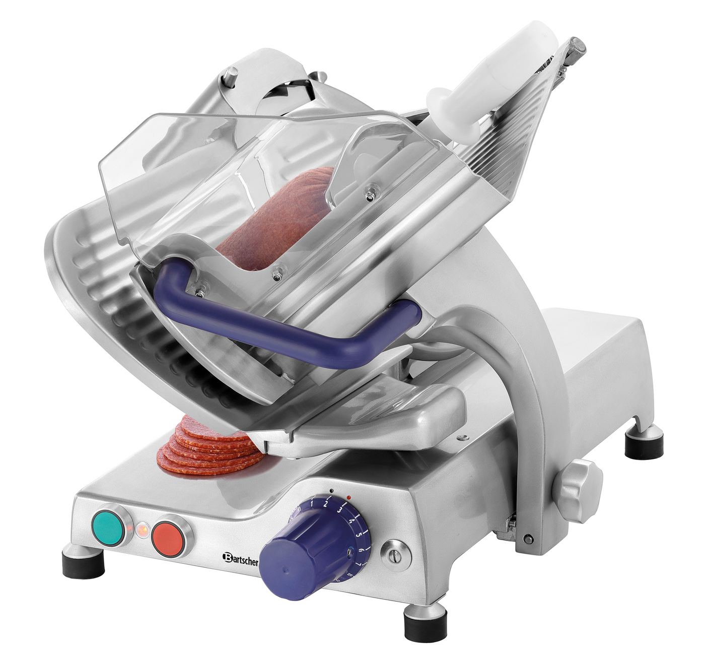 Bartscher Aufschnittmaschine PRO 250-G |Ausführung Schlitten: 1 Griff ,Abnehmbar | Maße:41 x 56 x 40,0 cm. Gewicht: 22,3 kg