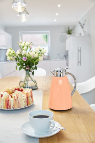 Emsa Isolierkanne Campo in Pfirsich, Füllmenge 1 Liter, mit Quik Tip Verschluss