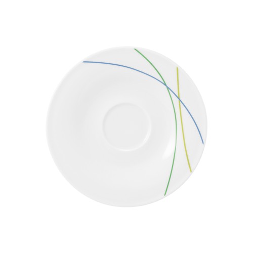 Seltmann Untere zur Moccatasse 13,5 cm, rund, Form: Community, Dekor: 57403 Green Line, hohe Kantenschlagfestigkeit, Made in Germany