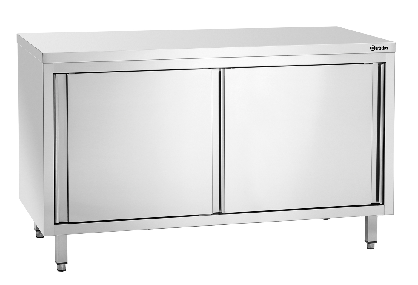 Bartscher Arbeitsschrank 700, B1400 |Eigenschaften: 40 mm abgekantet ,Füße ausVierkantrohr 40 x 40 mm | Maße: 140 x 70 x 850