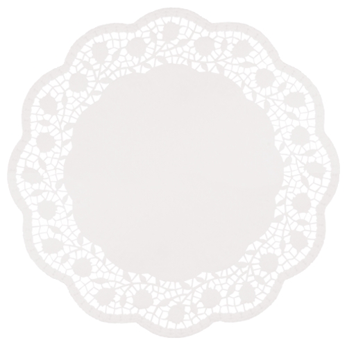 250 Tortenspitzen rund Ø 36 cm weiss von PAPSTAR