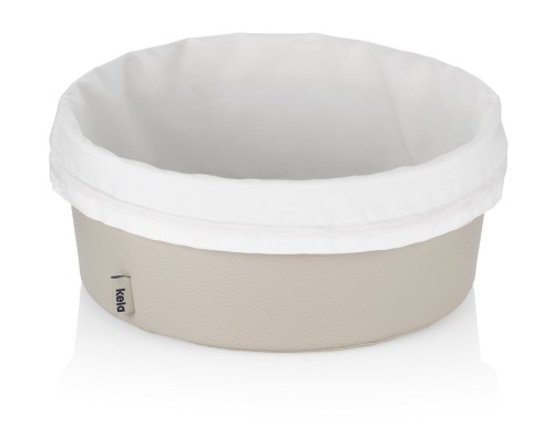 Brotkorb Grana PU-Leder silbergrau 11,0 cm 28,0 cm von Kela