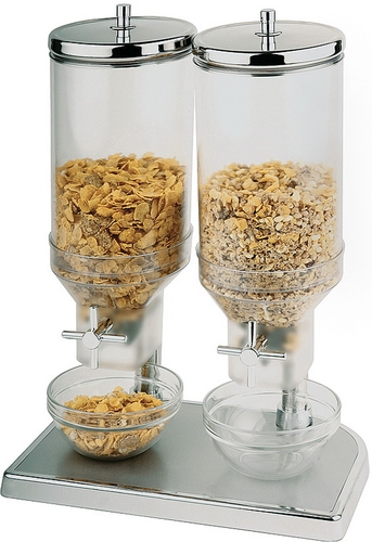 Cerealienspender Fresh & Easy Double, Kapazität: 2x 4,5 Liter, Maß: 22 x 35 cm, Höhe 52 cm.