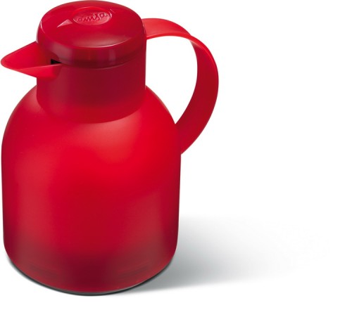 Emsa Isolierkanne Samba 1 l Farbe: transluzent rot, Höhe: 21,5 cm