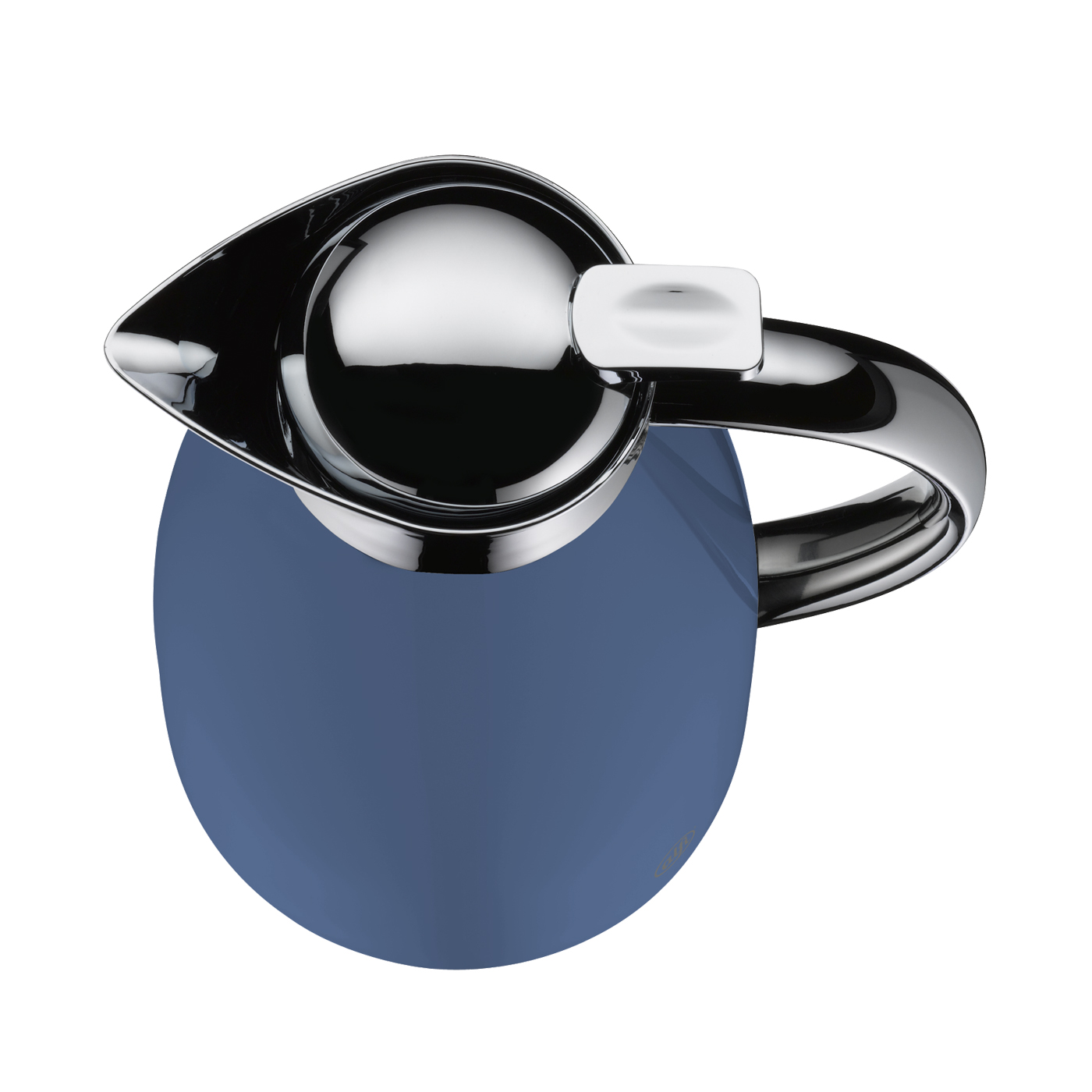 Isolierkanne Signo bijou blue mat 1,0 l; funktionaler Alltagsbegleiter; hochwertiger Edelstahl mit Hartglaseinsatz; hält 12 h heiß