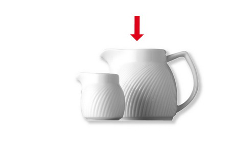 Sahnegießer - Inhalt 0,3 ltr - Form SWING TIME - uni weiß