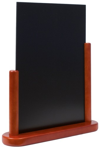 Tischtafeln , mahagonifarben aus schwarzem PVC Kunststoff, einzuschieben in Rahmen aus dreifach lackiertem Buchenholz,  auch als