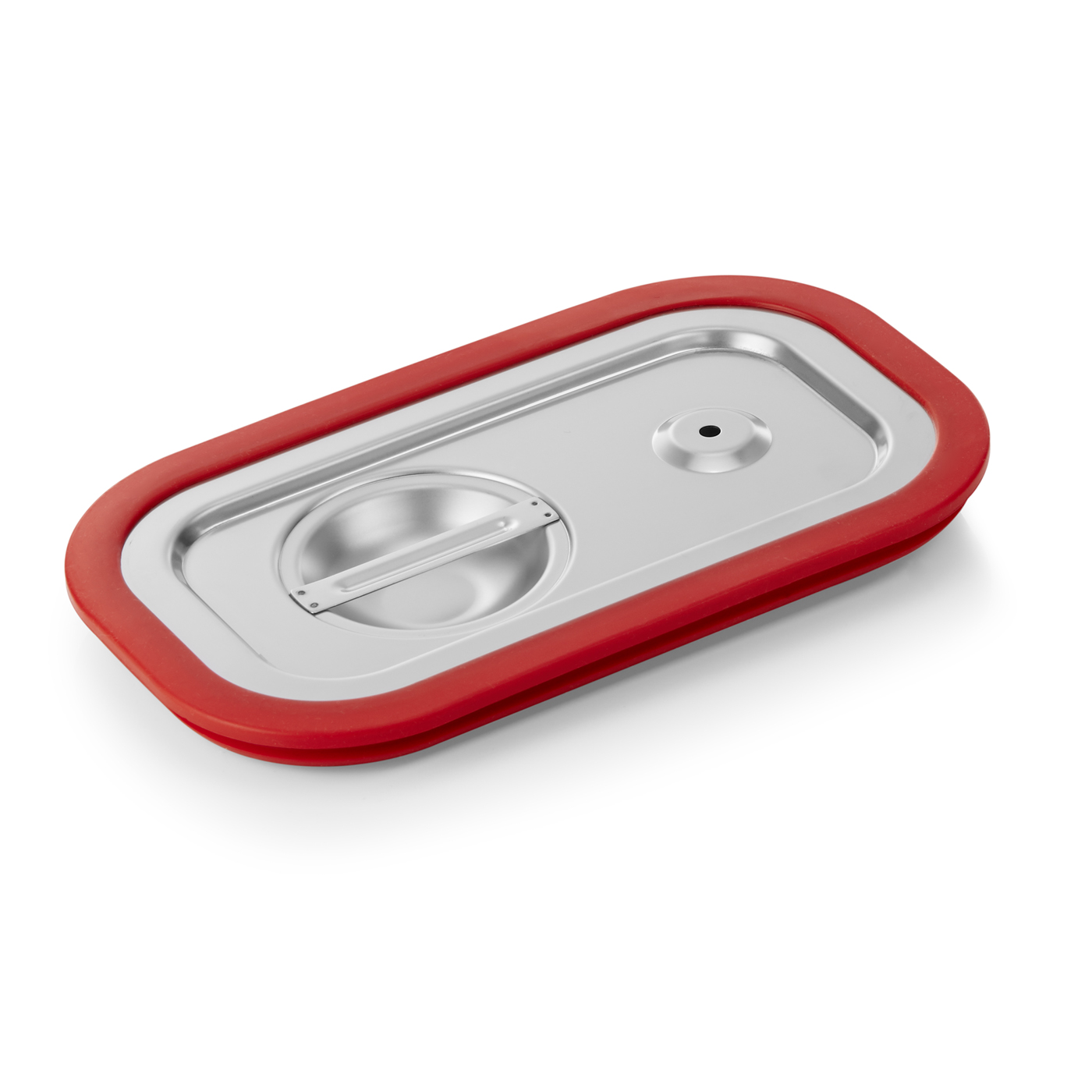 GN Deckel 1/4, mit umlaufender Silikondichtung Mit umlaufender Silikondichtung und Loch gegen Unterdruck