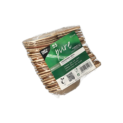 25 Fingerfood - Löffel, Palmblatt "pure" 10,5 cm von PAPSTAR