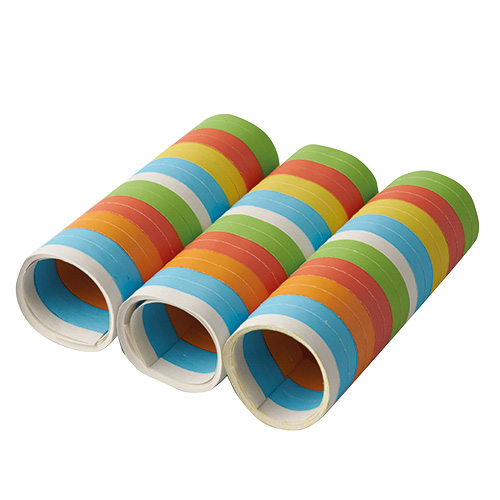 3 Luftschlangen 4 m farbig "Motiv sortiert" von PAPSTAR