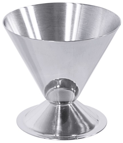 Eiskelch aus Edelstahl 18/0, außen hochglänzend, mittelschwere Qualität Volumen: 0,15 l, Durchmesser: 9,5 cm, Höhe: 9 cm