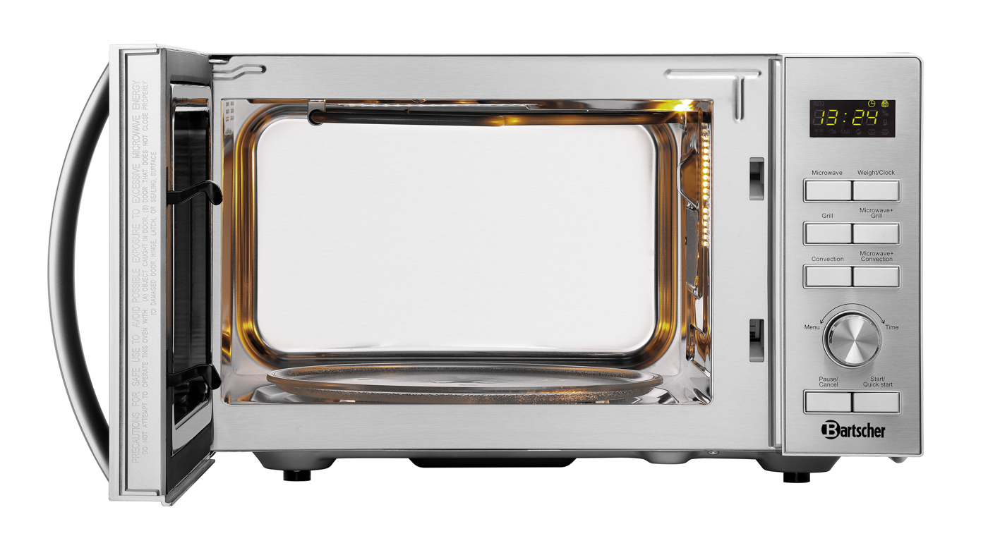Bartscher Mikrowelle 14251M-HLGR | Frequenz: 50 Hz | Maße: 48,5 x 44 x 282 cm. Gewicht: 16,4 kg