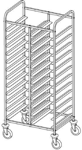 ETERNASOLID® Tablettwagen 24 GN