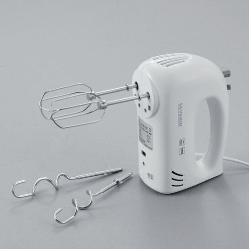 Severin Handmixer HM 3820, 5 Geschwindigkeitsstufen, Turbo-Stufe 300 W, incl. 2 Edelstahl-Rührbesen und -Knethaken