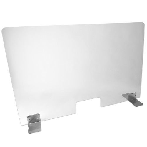 SARO Hygiene Schutzwand 1200 x 850 mm Made in Europe - Material Füße Edelstahl - Material Schutzwand Kunstoff - Materialstärke Schutzwand 4