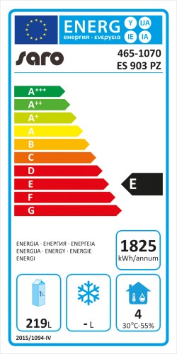 SARO Pizzatisch Modell ES 903 PZ - Material: (Gehäuse und Innenraum) Edelstahl; (Arbeitsplatte mit Aufkantung) Granit - 3 Türen - 3