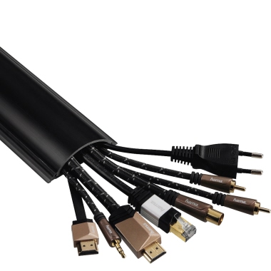 Hama Kabelkanal 100 x 7 x 2,1 cm (B x H x T) Kunststoff schwarz