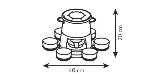 Fondueset SIESTA, für 6 Personen