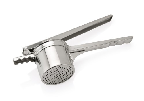 Kartoffel-/Spätzlepresse. Edelstahl. mit drei gelochten Einsätzen.