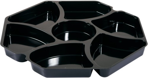 Duni Octaview® Einsatz für 149873/149874 284 x 284 x 25 mm Schwarz 7-Teilung, 150 Stk/Krt (1 x 150 Stk)