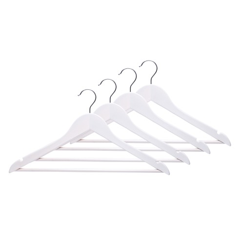 Zeller Kleiderbügel, 4er-Set, weiß