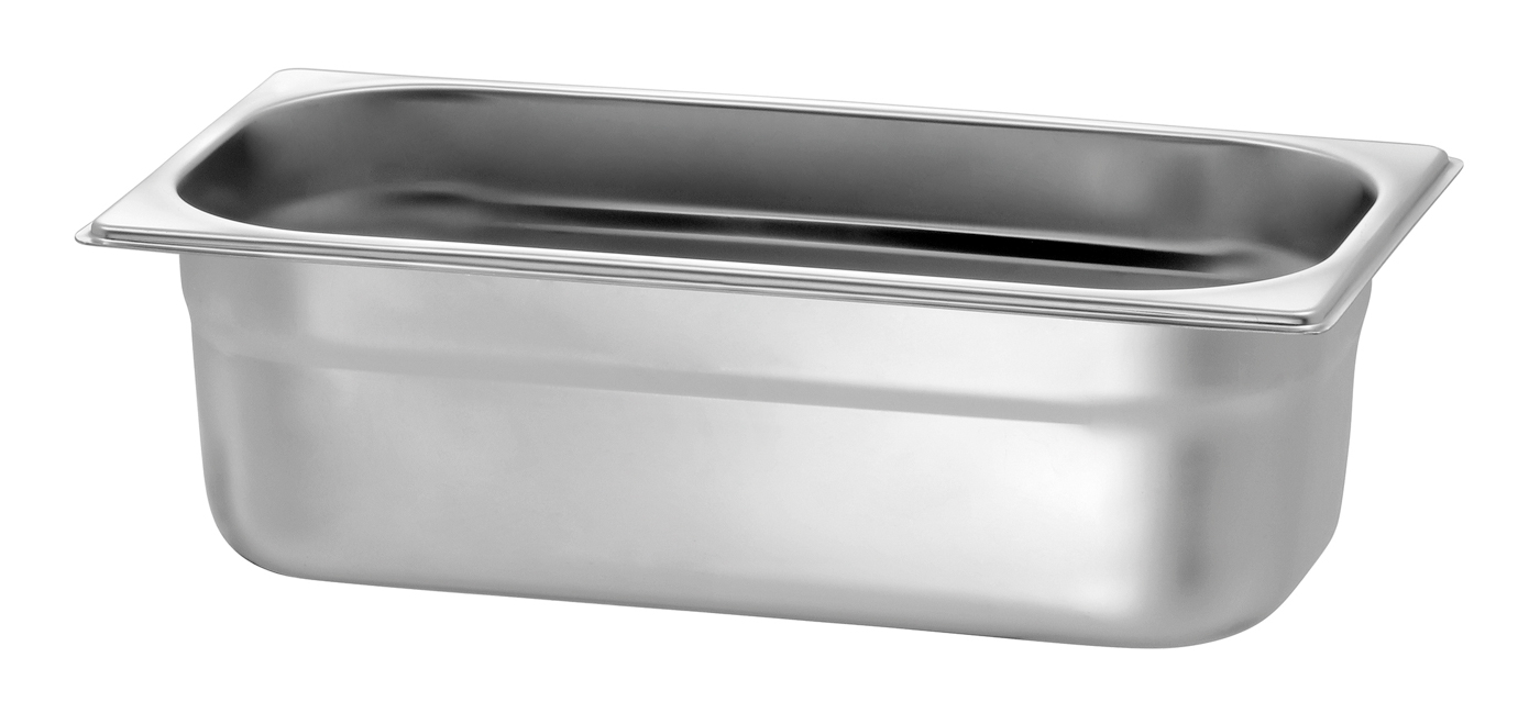 Bartscher GN-Behälter, 1/3, T100 | Ausführung:Ohne Perforation | Maße: 32,5 x 17,6 x 10,0 cm.Gewicht: 0,55 kg