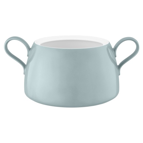 Seltmann Unterteil zur Schüssel mit Deckel, rund, Form: Coup Fine Dining, Dekor: 57271 türkis, hohe Kantenschlagfestigkeit, Made in Germany