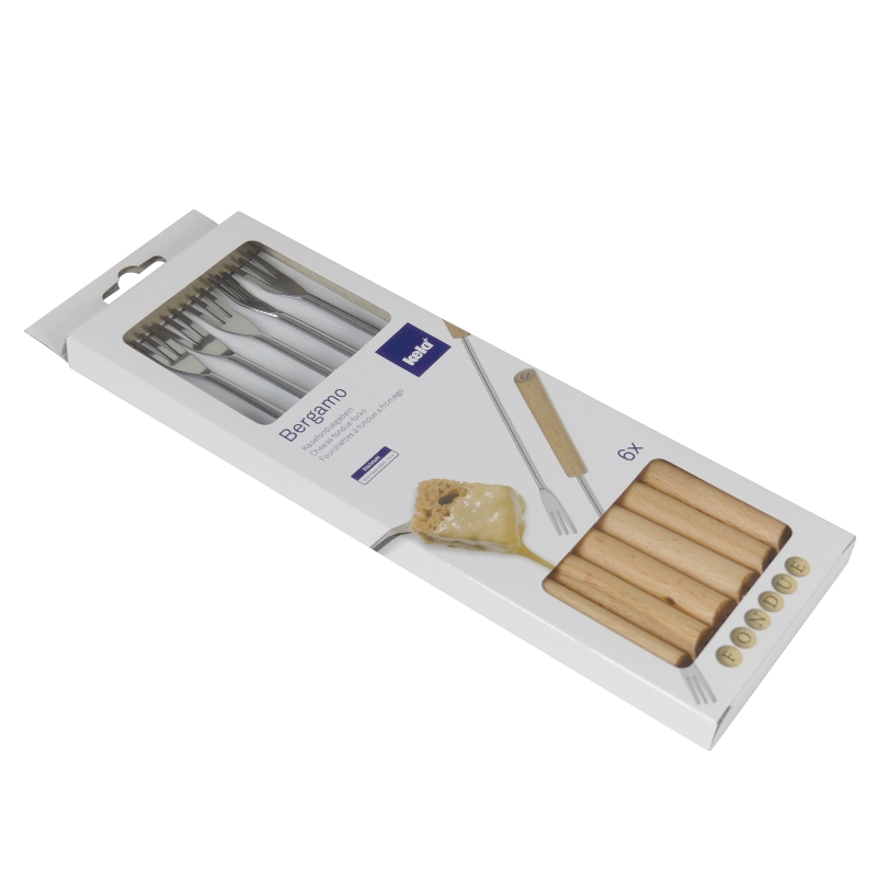 KELA Käsefonduegabeln Bergamo Edelstahl 6tlg Buchstaben 24,5cm