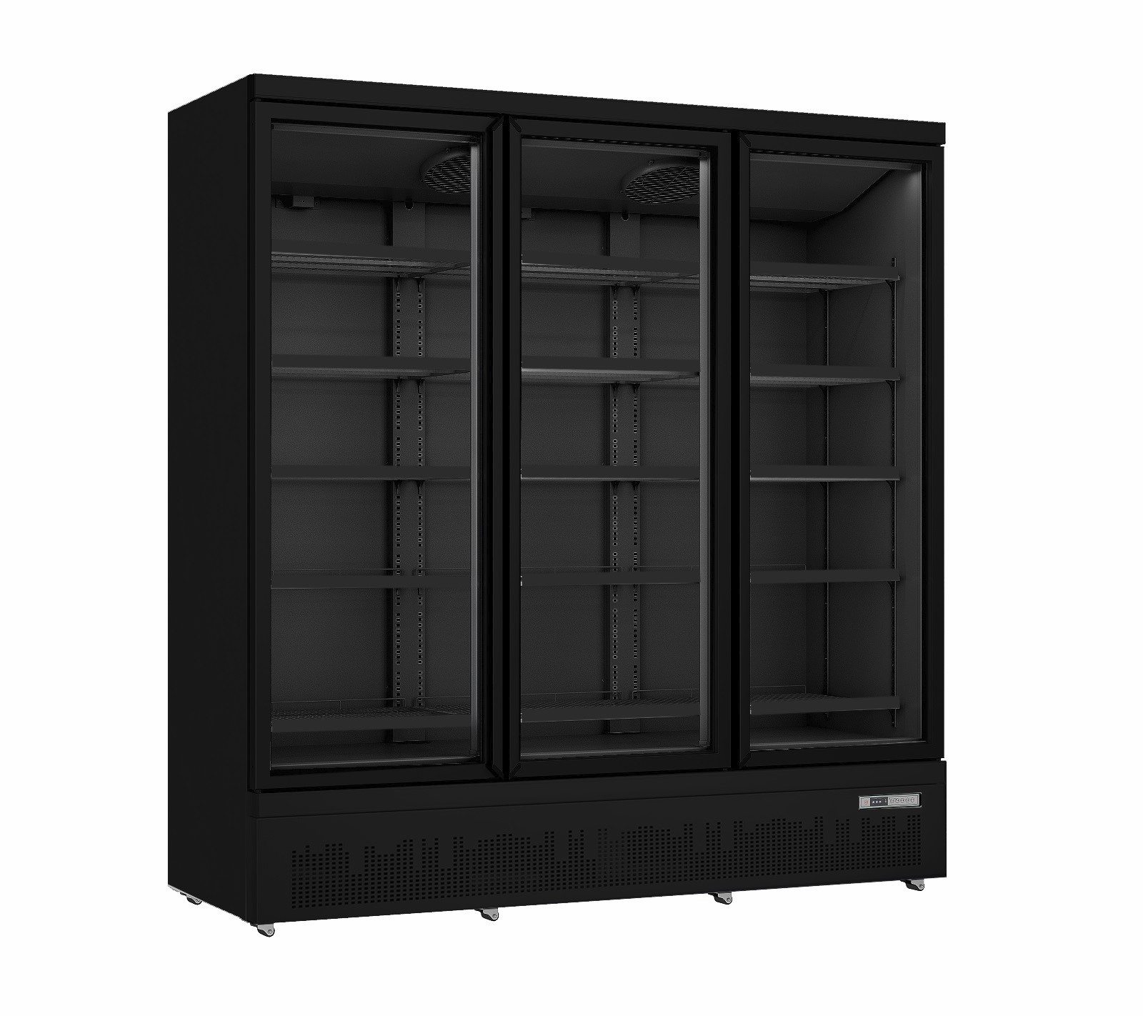 Kühlschrank mit Glastüren, Modell GTK 1530 S PRO, Breite 1880mm , Tiefe 740mm, Höhe 2003mm, Farbe Schwarz