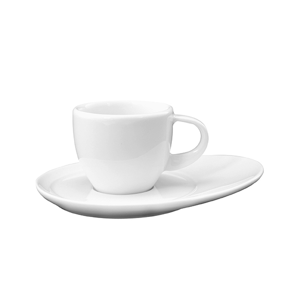 Obertasse 0,03 l - Form: Universo - weiss - aus, Porzellan. Hersteller: Eschenbach. "Made in, Germany".