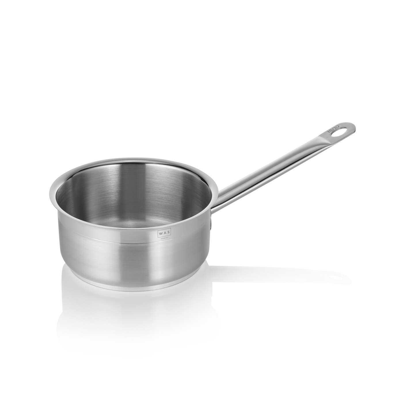 Stielkasserolle Cookware 21, Ø 16 cm, Chromnickelstahl 18/10 Flache Ausführung