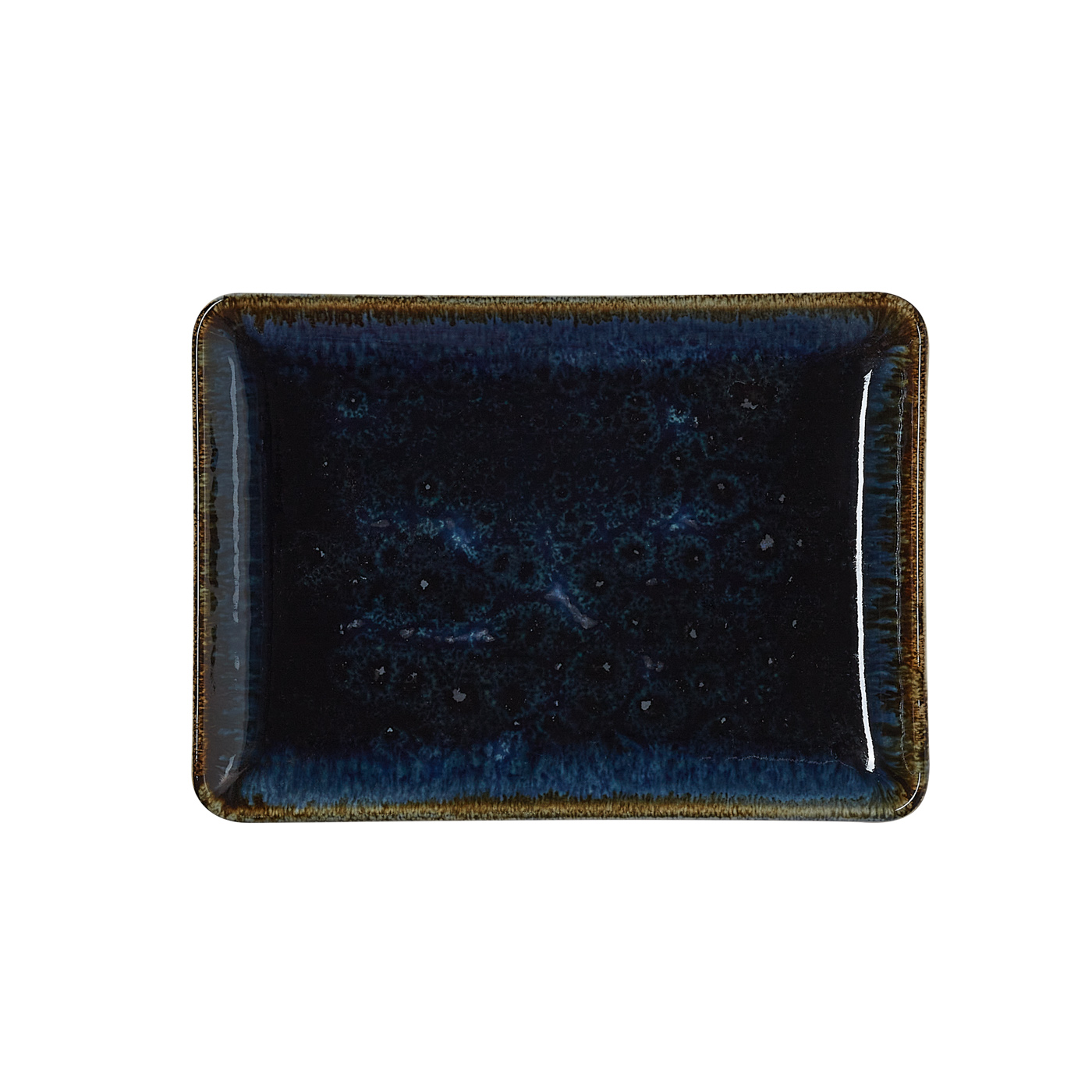 Teller, flach, 18 x 13 cm, Set á 6 Stück, dark ocean, Porzellan Flache Ausführung, Farbe: Dark Ocean