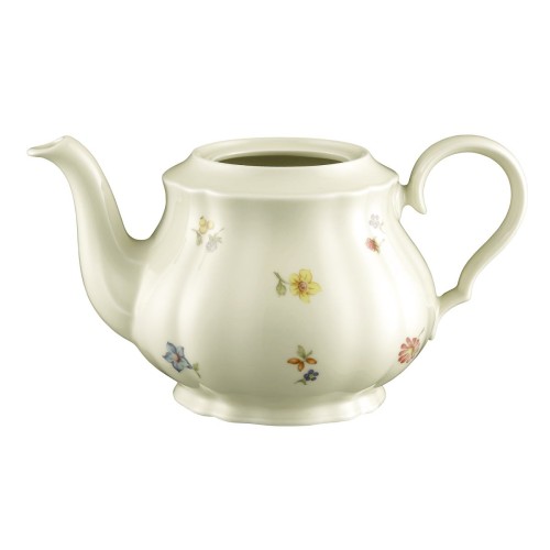 Seltmann Unterteil zur Teekanne 1,1 l, rund mit Relief, Form: Marieluise, Dekor: 44714 Blütenmeer, hohe Kantenschlagfestigkeit, Made in