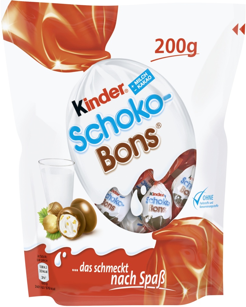 Ferrero Kinder Schoko Bons Inhalt: 34 Stück, 200g.