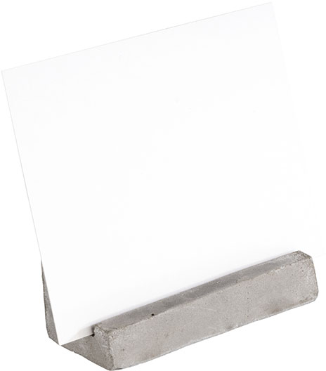 Kartenhalter, 2er Set 8 x 3,5 cm, H: 6 cm Beton inklusive 30 Beschriftungskarten 10 x 8 cm (15x weiß und 15x schwarz) nicht