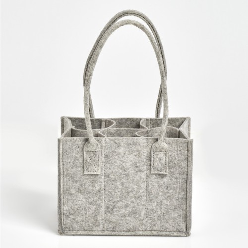 Tragetasche für 6 Flaschen, Filz. Länge: 235 mm. Breite: 165 mm. Höhe: 390 mm