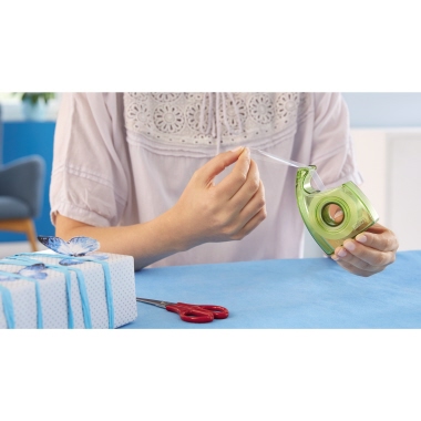 tesa® Handabroller Easy Cut ecoLogo® nachfüllbar grün transparent