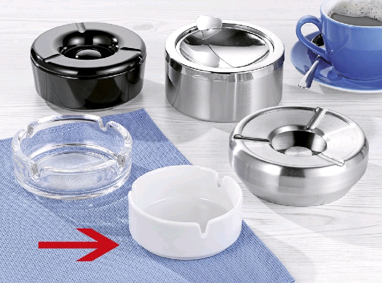 Seltmann Weiden Aschenbecher COMPACT, Farbe: uni weiss, Durchmesser. 95 mm.